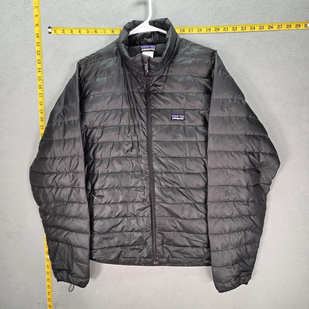 Patagonia Down Sweater Jacket Mens Medium Black Puffer Insulated 84673FA13